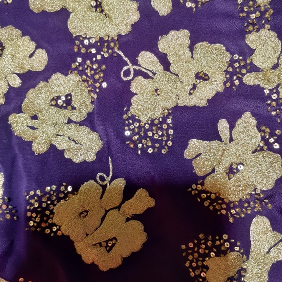 SOLD Oscar de la Renta Embellished Purple Gown NWT - Picture 4 of 6